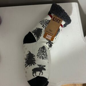 Lazy One Men's Plush Socks - Black, Gray, and White